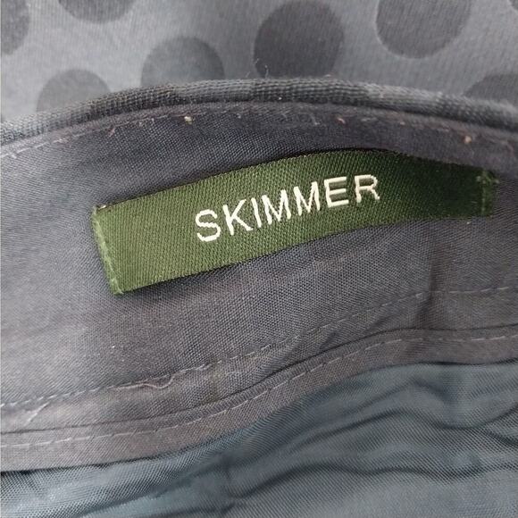 J. CREW! ADORABLE NAVY BLUE ON NAVY POLKA DOT HIGH WAIST SKIMMER PANTS,! SZ 4 - Picture 7 of 10